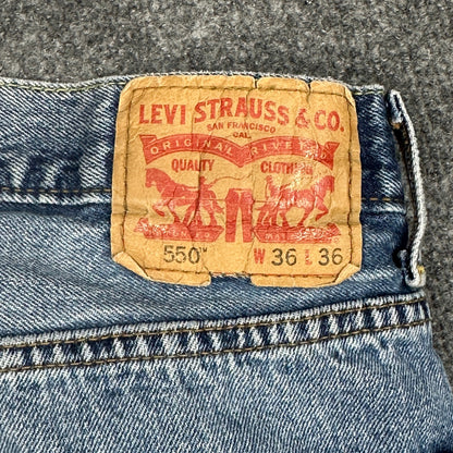 Vintage Levi's 550 Mens 36x36 Blue Baggy Jeans