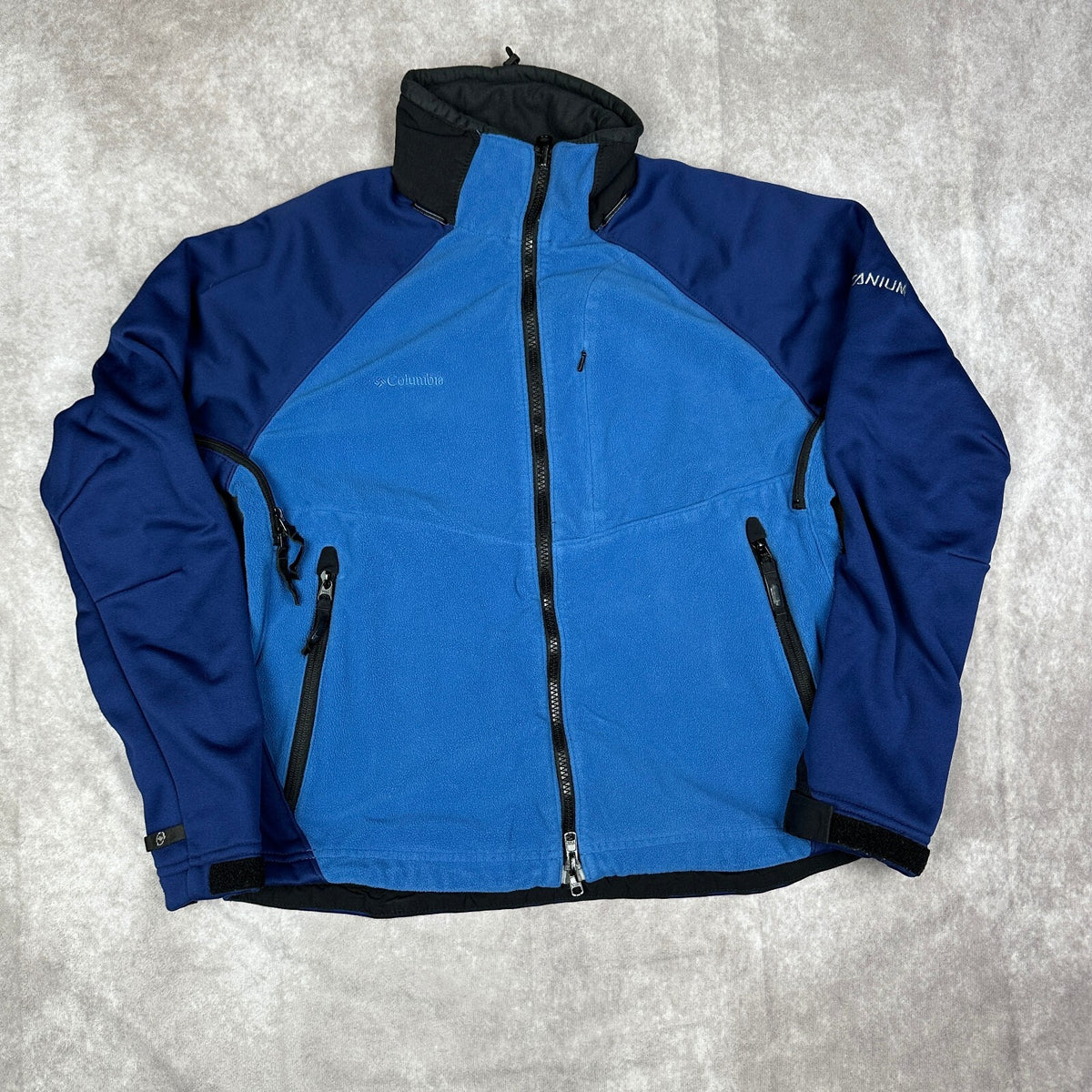 Columbia Titanium Fleece Jacket Womens M Blue Interchange