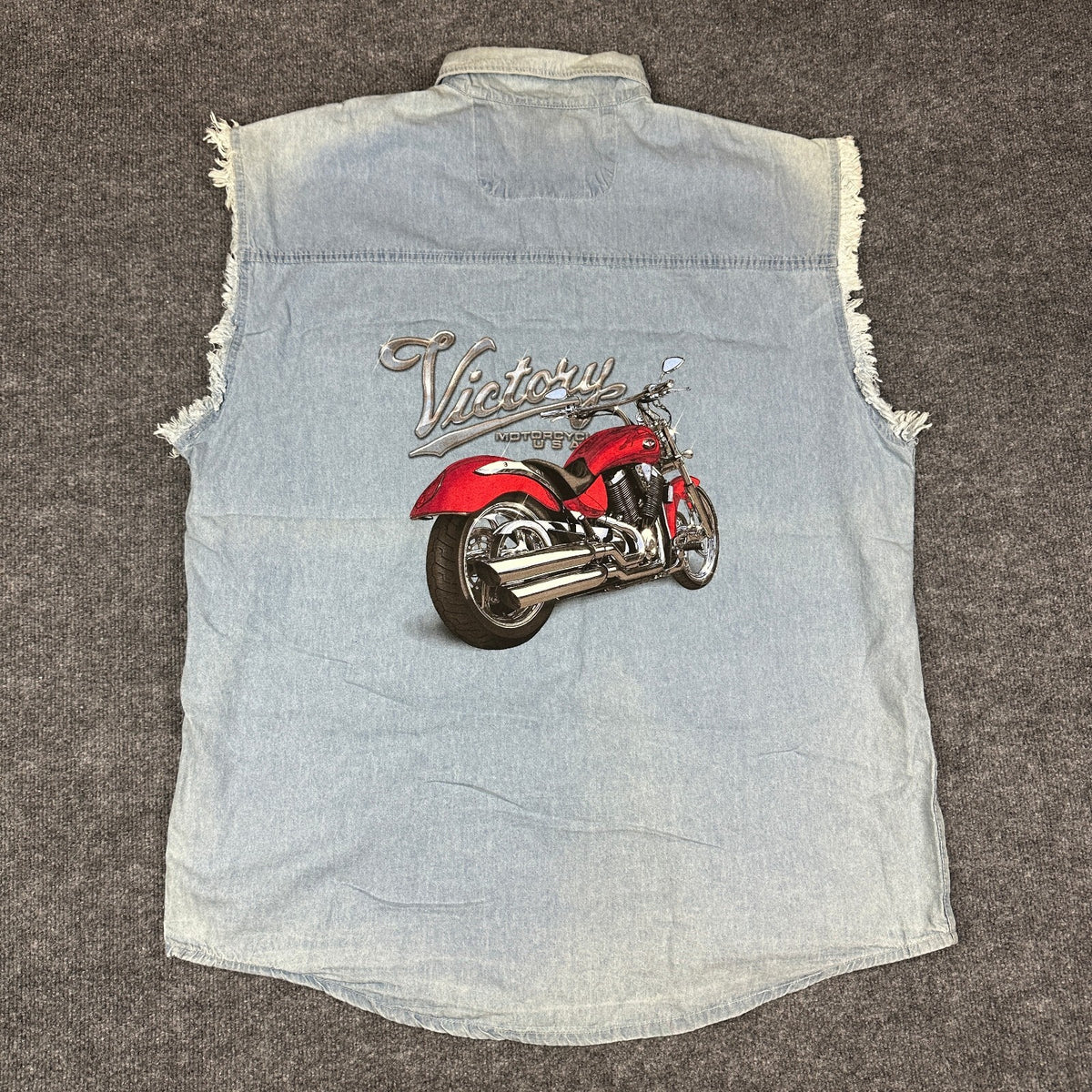 Biker's Edge Denim Vest Mens 2XL Victory Motorcycle
