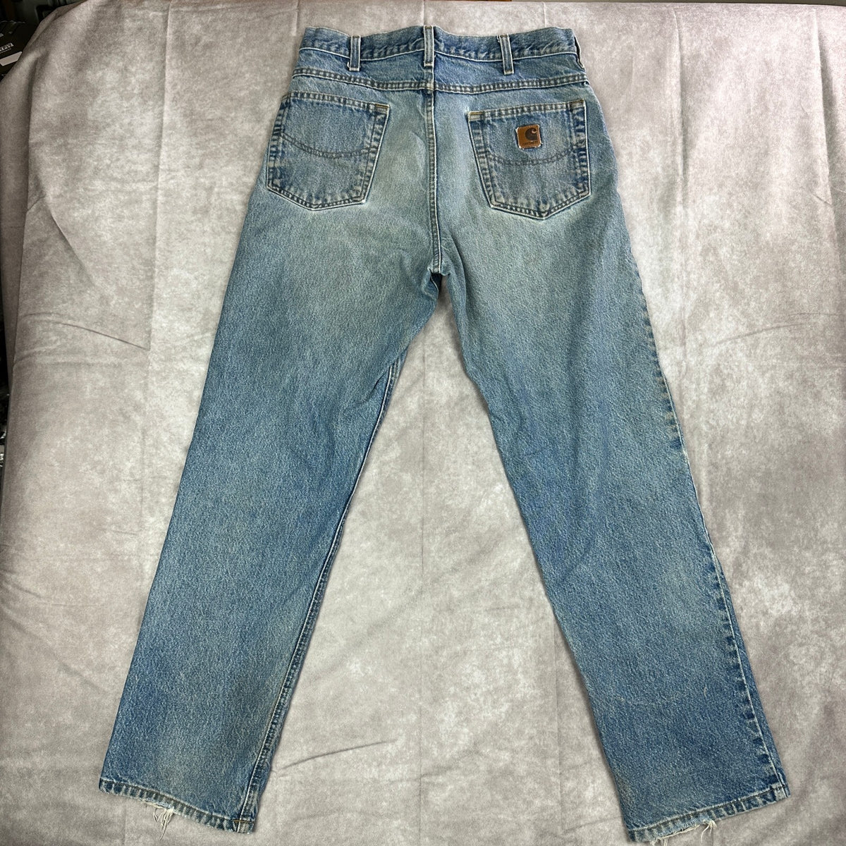 Vintage Carhartt Mens 34x32 Blue Denim Jeans Workwear
