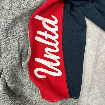 Ecko Unltd Youth Boys M 10-12 Full Zip Hoodie Gray Navy Red