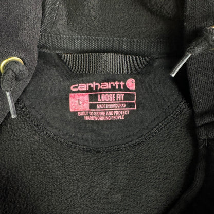 Vintage Carhartt Full Zip Hoodie Men's Large Black Workwear