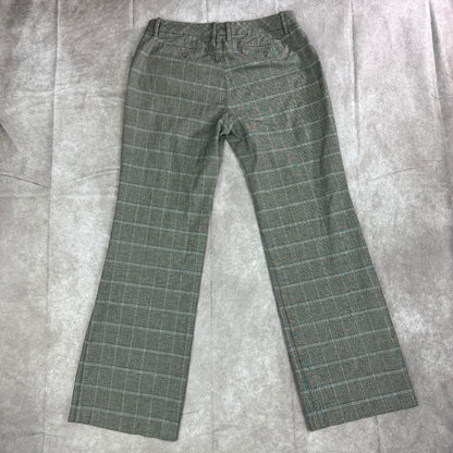 Gap Womens Straight Fit Pants Size 6 Gray Plaid
