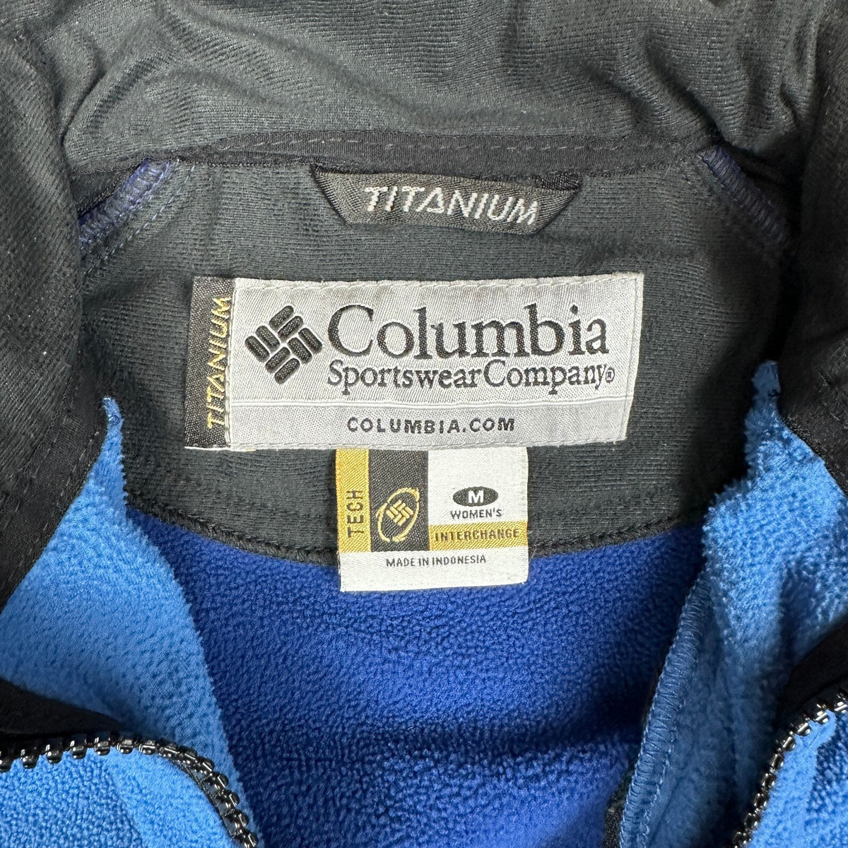 Columbia Titanium Fleece Jacket Womens M Blue Interchange