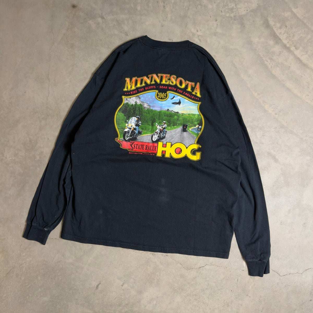 Vintage 2005 HOG Minnesota State Rally Shirt Mens XXL Black