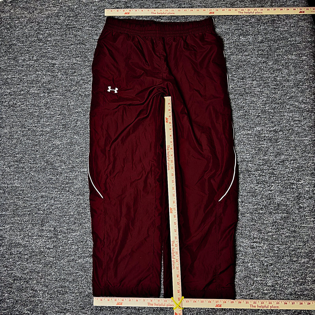Under Armour Loose Track Pants Mens L Maroon Athletic