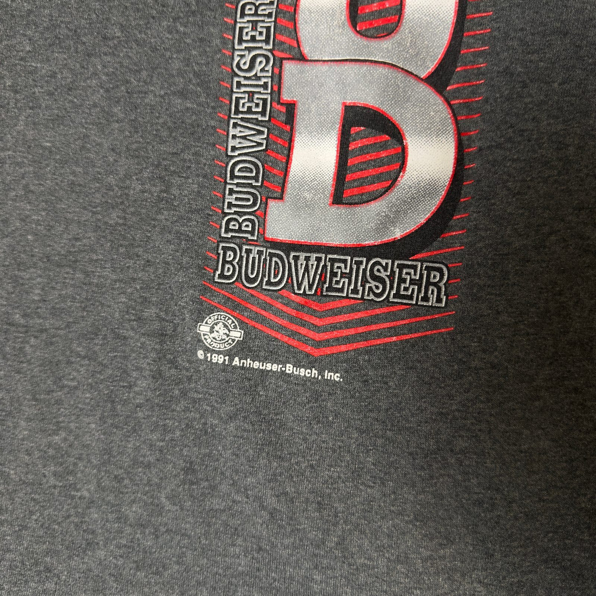 Vintage 1991 Budweiser BUD Anheuser Busch Tee Mens L