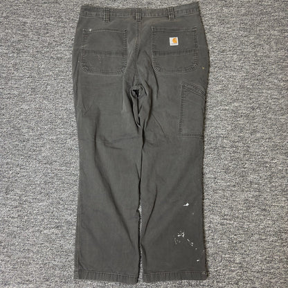 Carhartt Relaxed Fit Pants Mens 36x30 Gray Baggy Workwear