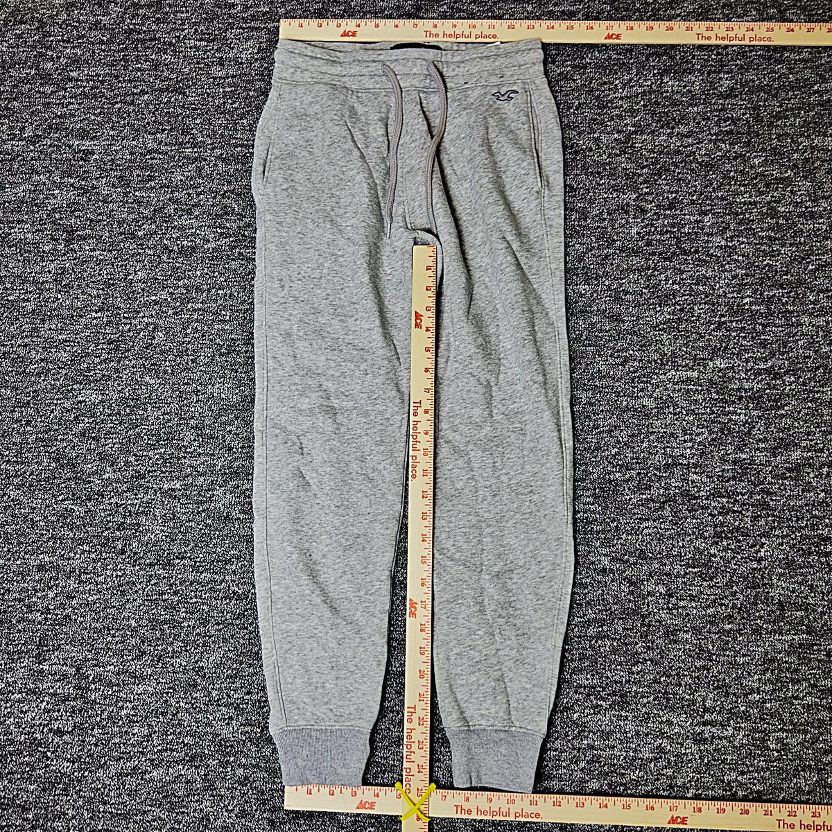 Hollister Fleece Jogger Sweatpants Mens XS Heather Gray