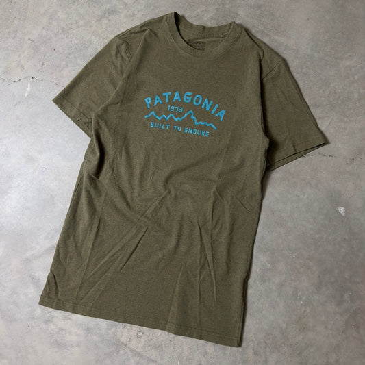 Patagonia Graphic T-Shirt Men S Green Built To Endure Hiking