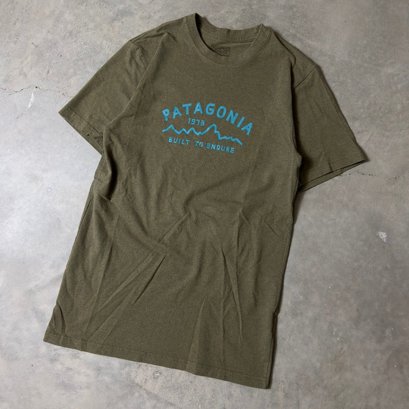 Patagonia Graphic T-Shirt Men S Green Built To Endure Hiking