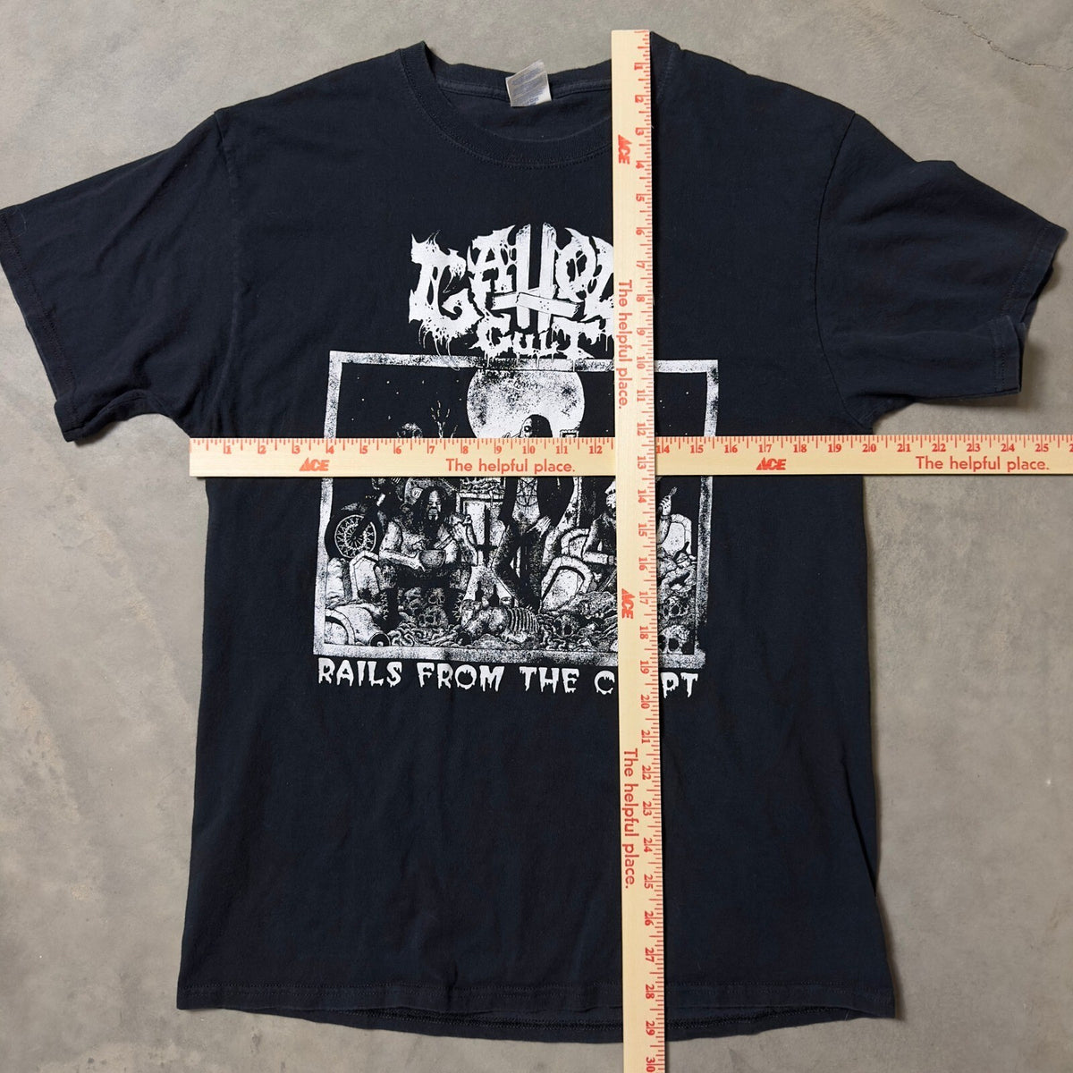 Ghoulish Cult Rails From The Crypt T-Shirt Mens L