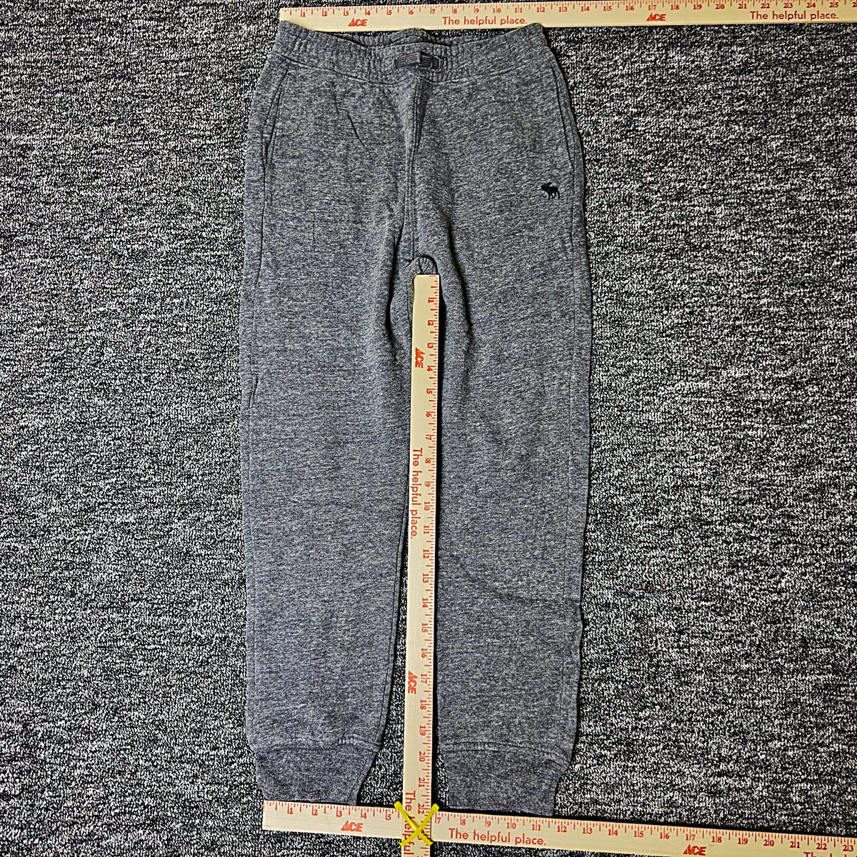 Abercrombie Kids Fleece Joggers Sweatpants 11/12 Gray Cuffed
