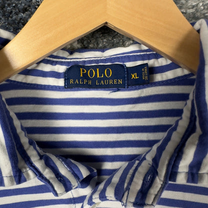 Polo Ralph Lauren Striped Pocket Polo Mens XL Blue White