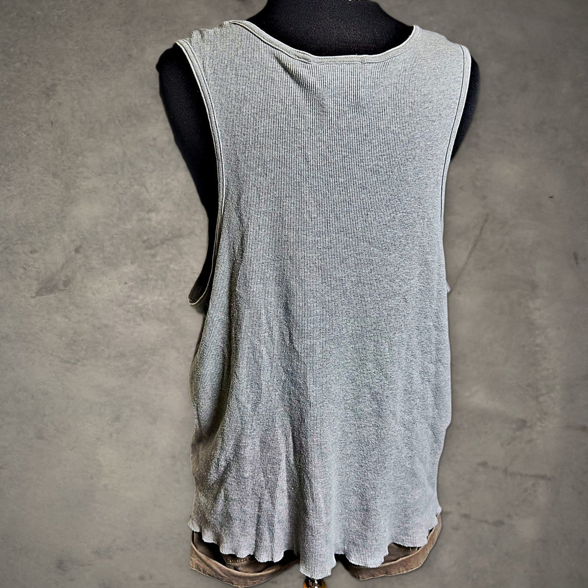 Harley-Davidson Eagle Ribbed Tank Top Womens XL Gray Biker