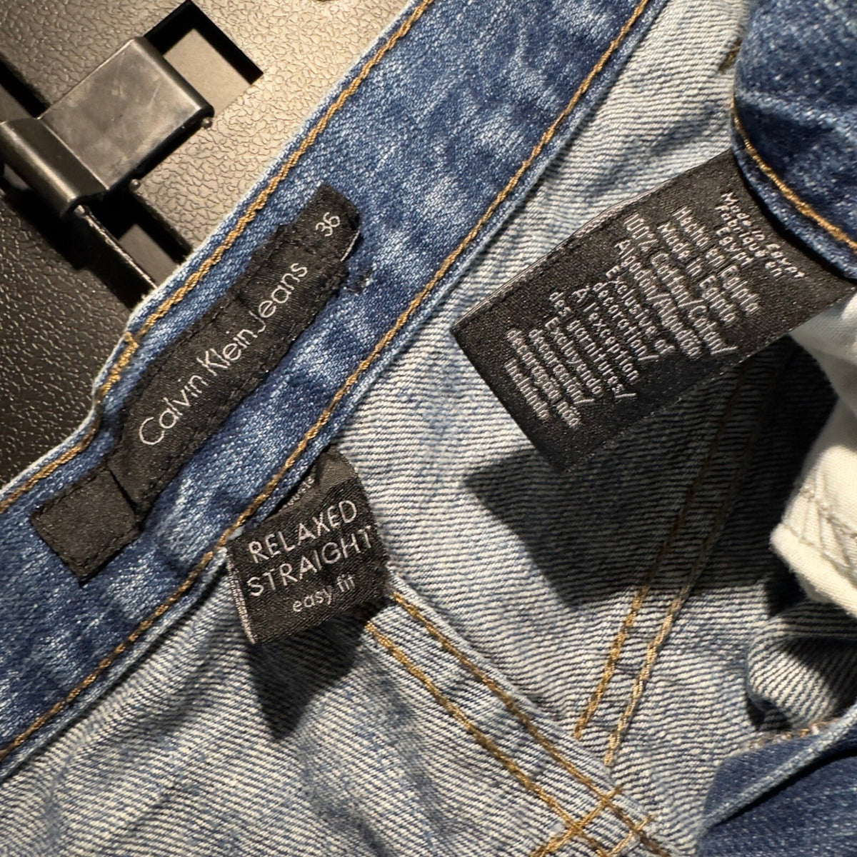 Calvin Klein Jeans Relaxed Straight Mens 36x34 Blue Baggy