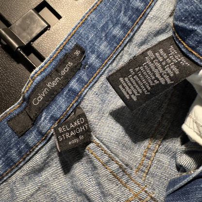 Calvin Klein Jeans Relaxed Straight Mens 36x34 Blue Baggy