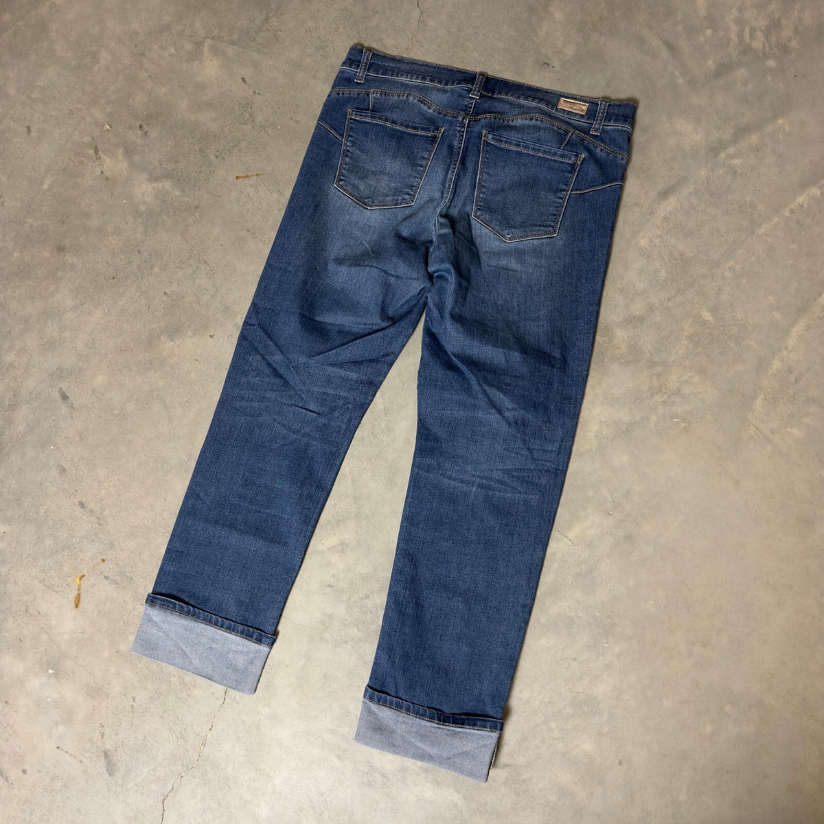 Juicy Couture Straight Leg Jeans Womens 12 Blue Cuffed