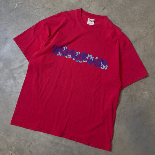 Vintage Hanes Beefy-T Hawaii Hibiscus Floral Graphic Tee XL