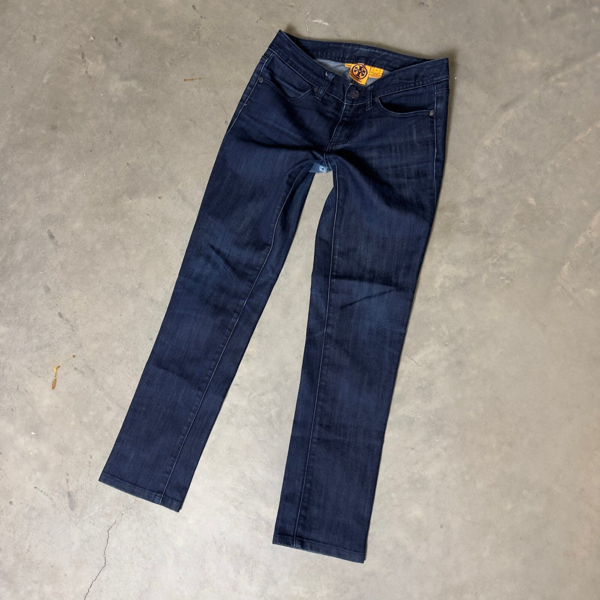 Tory Burch Super Skinny Jean Womens 25 Dark Blue