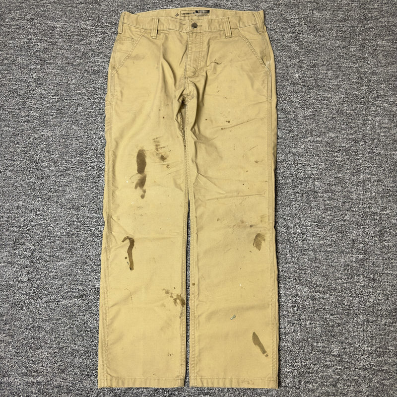 Carhartt Relaxed Fit Utility Pants Mens 33x32 Khaki Workwear