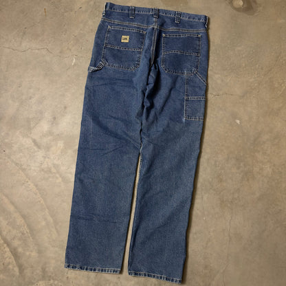Lee Carpenter Jeans Mens 35x34 Medium Wash Baggy