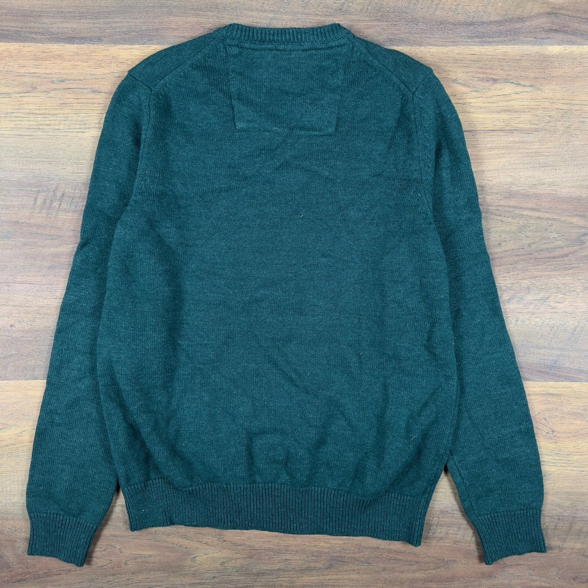IZOD V-Neck Sweater Mens M Forest Green Marl Knit Ivy League