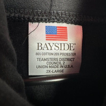 NWT Bayside Hoodie Mens 2XL Black Made in USA Heavyweight