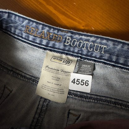 Urban Up Bootcut Jeans Mens 34x32 Blue Distressed Baggy Y2K