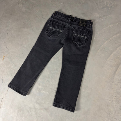 Vintage Rock Revival Ismael Straight Jeans Men 32x26 Black