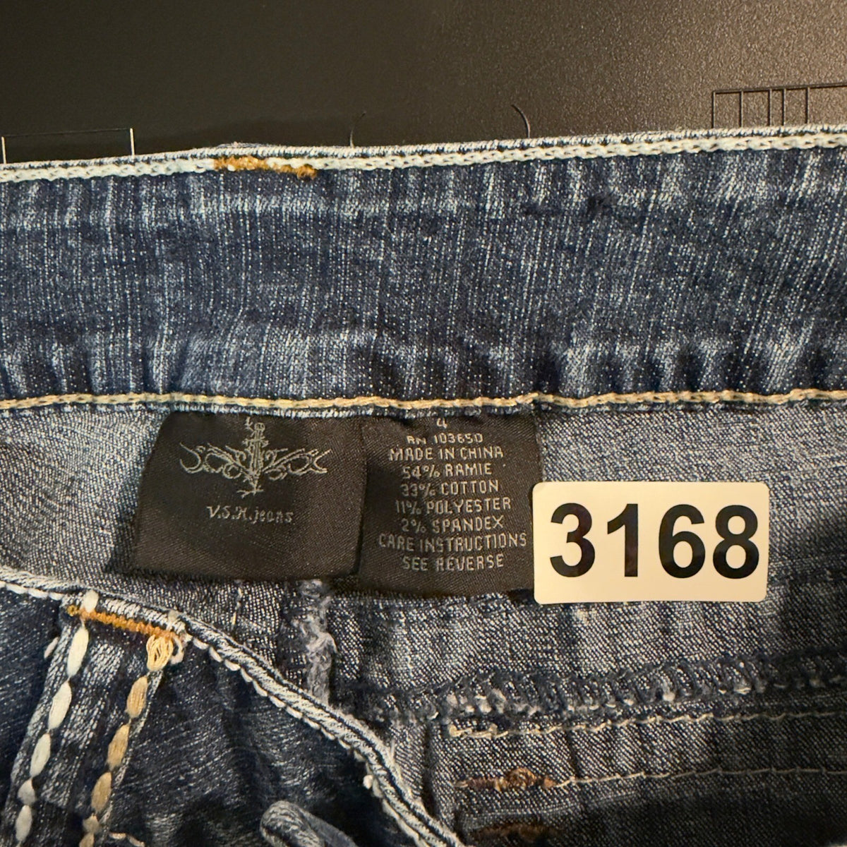 Y2K V.S.H. Jeans Capri Pants Womens 4 Blue Contrast Stitch