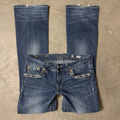 Miss Me Bootcut Jeans Womens 29x31 Mid Rise Dark Wash