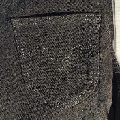 NWT Levis Premium Western Ribcage Straight Jeans SZ 27 Black