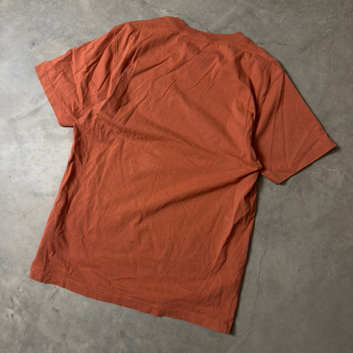 Carhartt Pocket T-Shirt Mens S Orange Loose Fit Workwear Tee