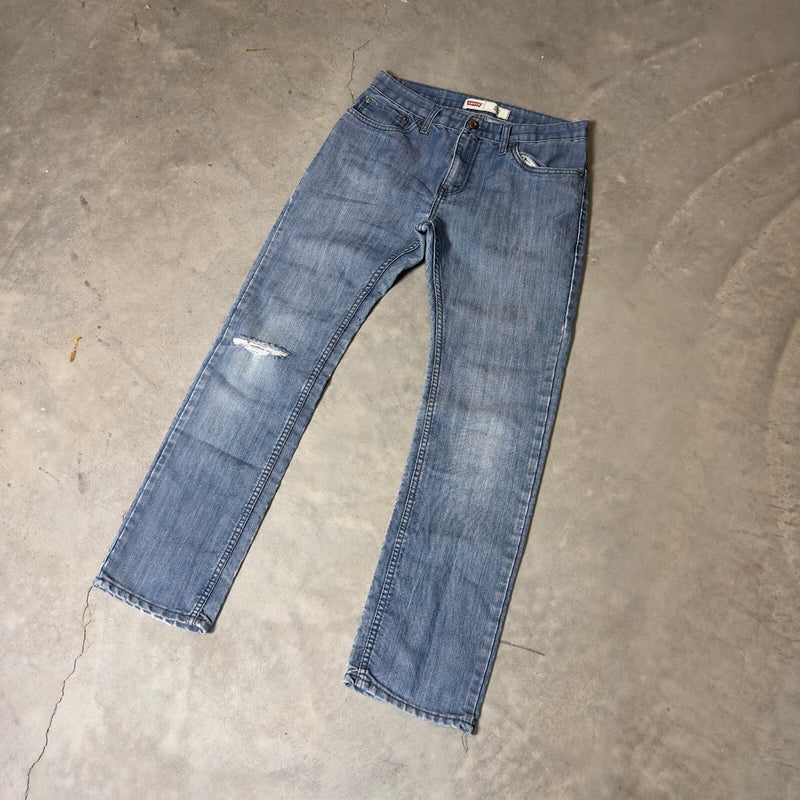 Y2K Levis 511 Slim Jeans Boys 29x29 Reg Blue Distressed