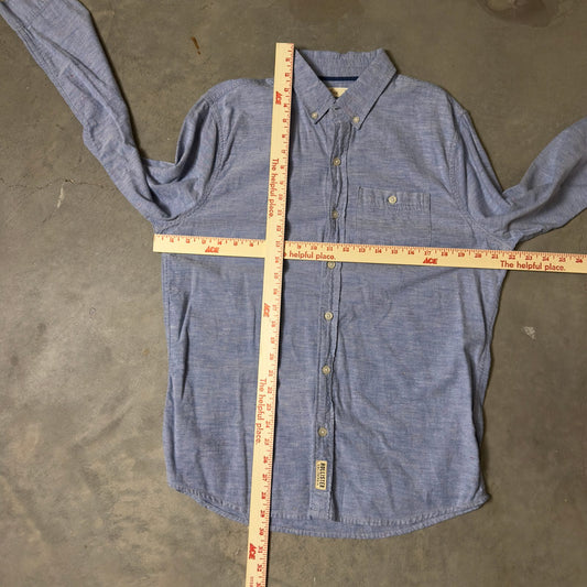 Vintage Y2K Hollister Chambray Button-Down Shirt Mens L