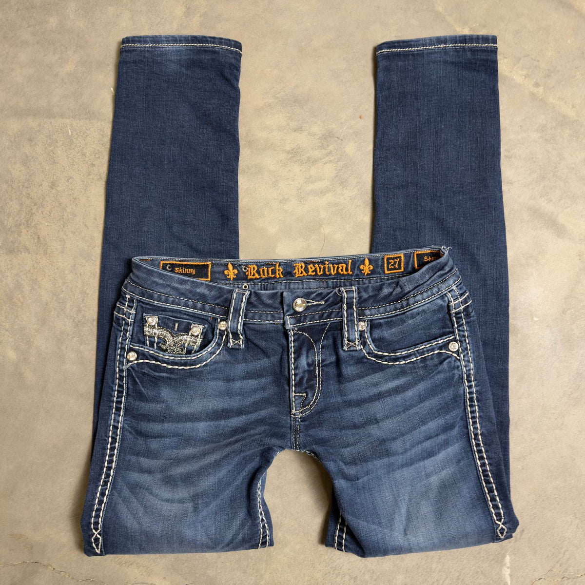 Rock Revival Celeste Skinny Jeans Womens 27 Blue