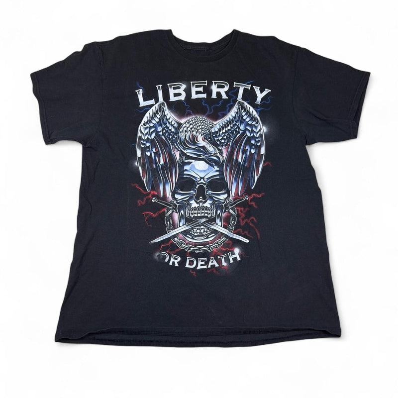 Unbranded Liberty Or Death Skull Graphic Tee M Streetwear