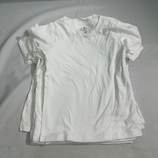 NWT Royal Apparel Kids Med White Cotton T-Shirts Lot of 15