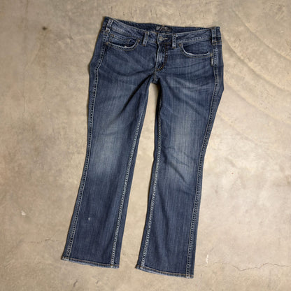 Silver Jeans Frances Baggy Bootcut Womens 18 Blue