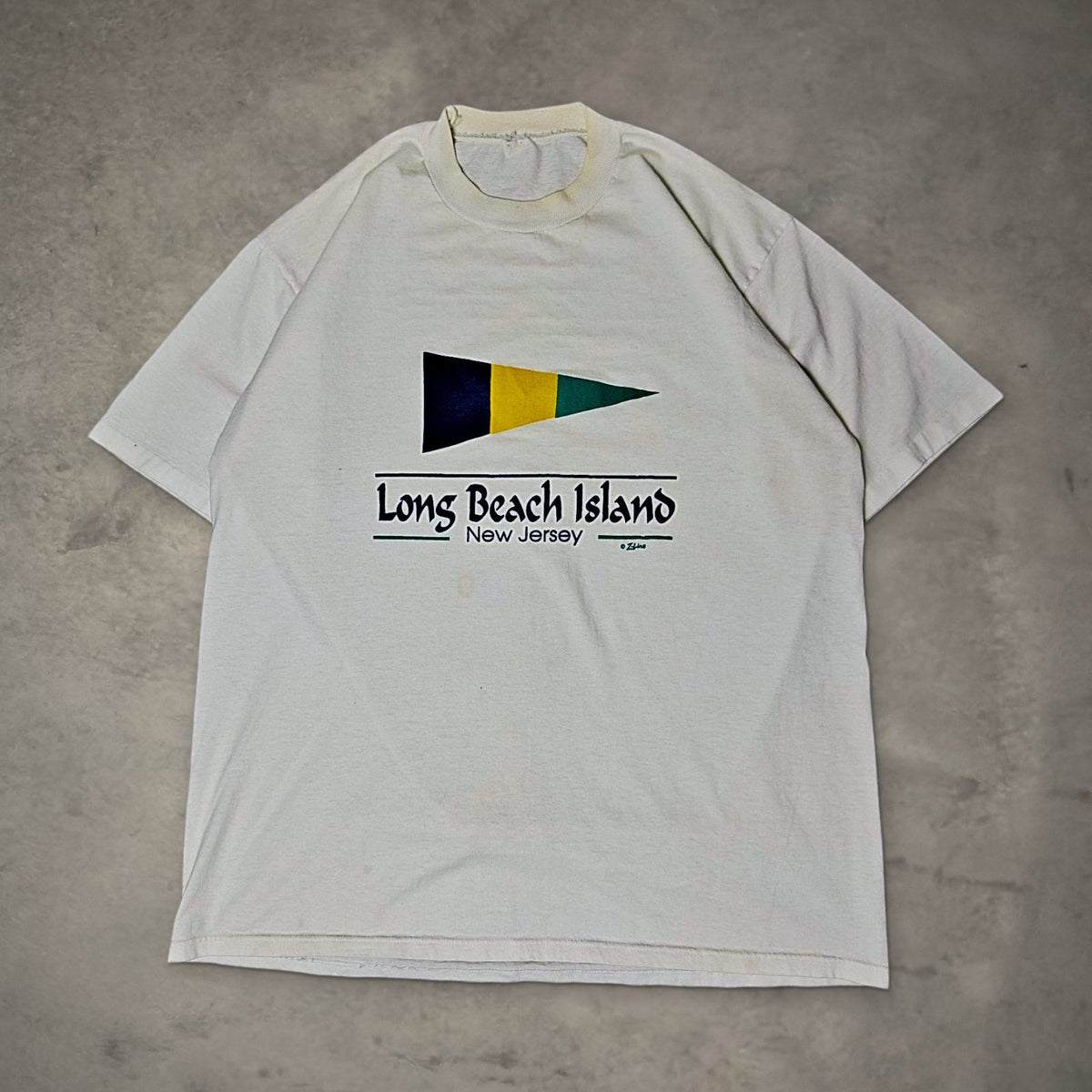 Vintage Long Beach Island New Jersey Tee Mens Cream