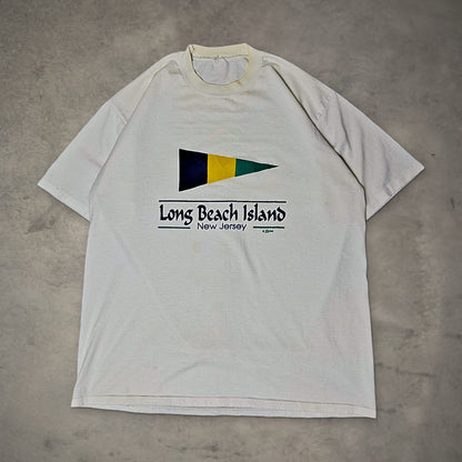Vintage Long Beach Island New Jersey Tee Mens Cream