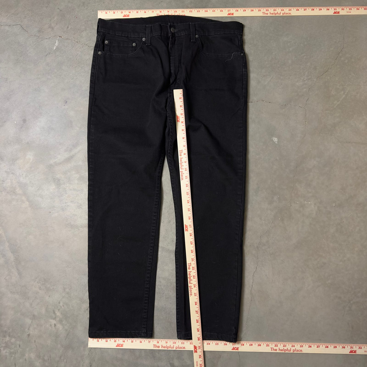 Levi's Black Straight Leg Jeans Mens No Size Tag Grunge