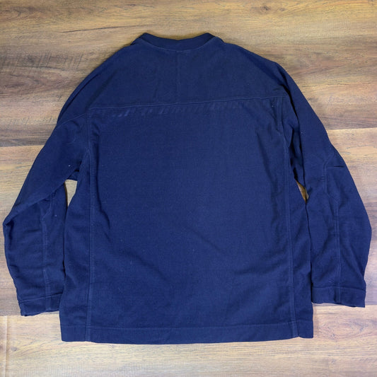 Vintage Nike Silver Tag Y2K Navy Fleece Sweatshirt Mens XXL