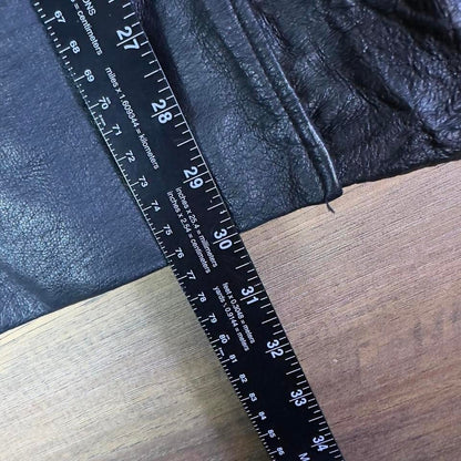 Worthington Genuine Leather Coat Women's XL Black Button Front