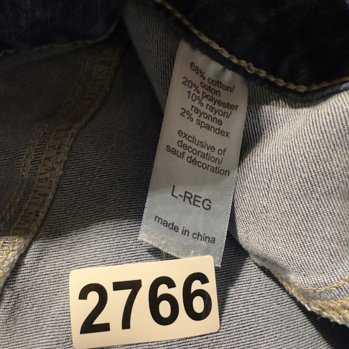 Maurices Skinny Jeans Womens L-REG Raw Hem Medium Wash Denim