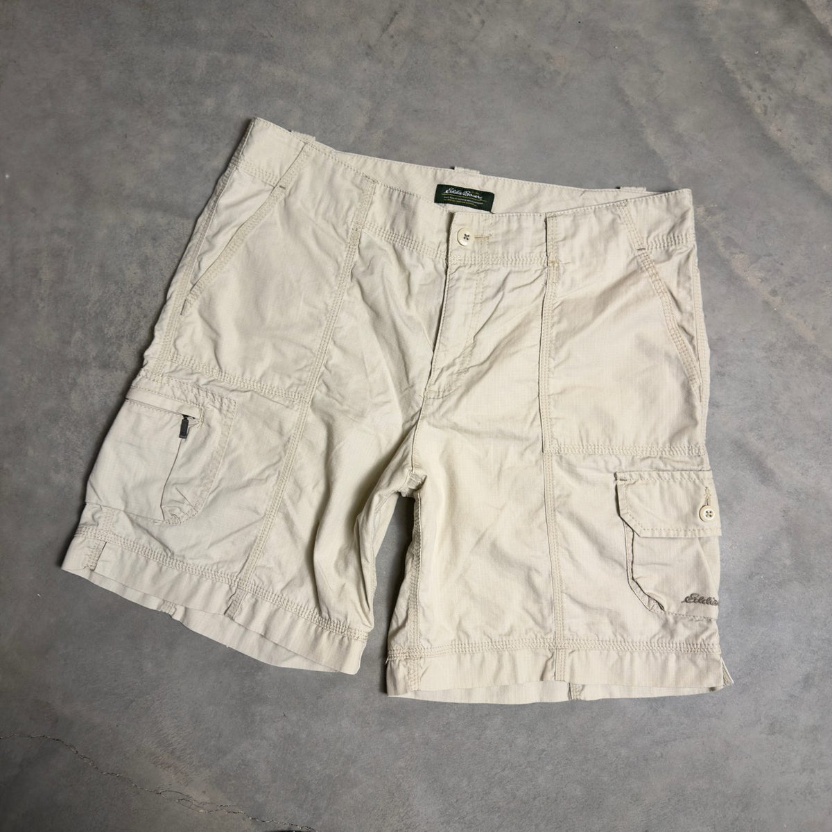 Eddie Bauer Cargo Shorts Womens 10 Beige Hiking