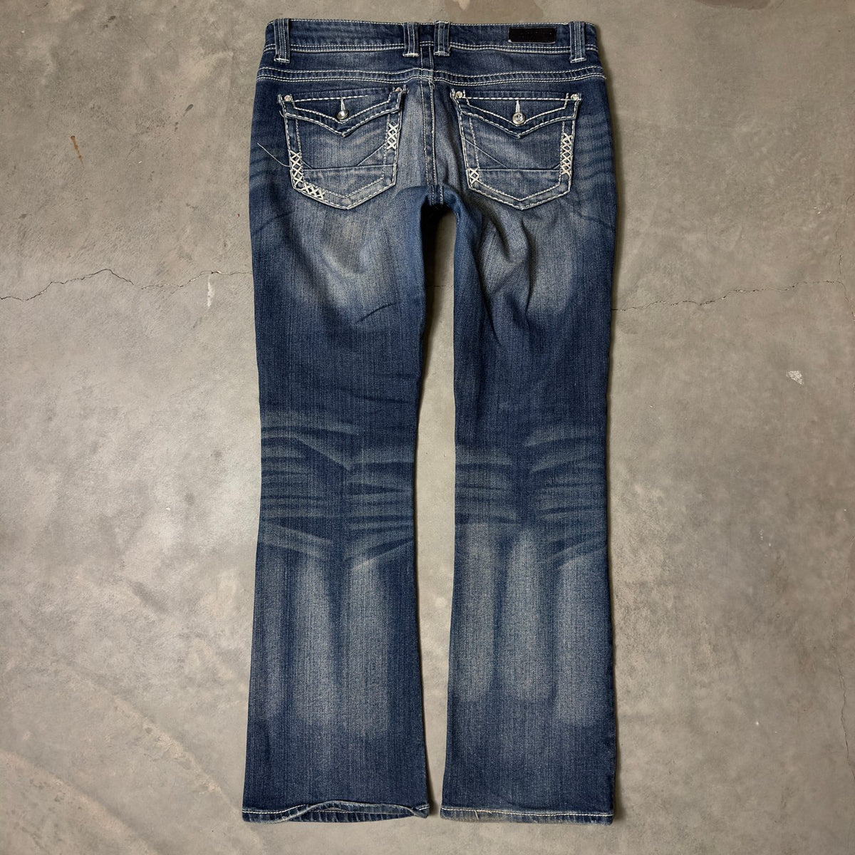 Daytrip Virgo Boot Jeans Womens 31R Dark Wash Bling Western