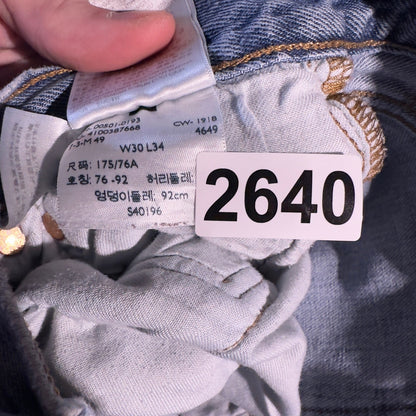 Levi's 501 Original Fit Jeans Mens 30x34 Light Wash