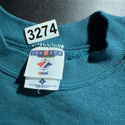 Vintage Jerzees Duluth Sailboat Sweatshirt Mens L Teal